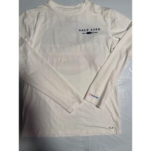 Salt Life SLX UVAPOR Youth Long Sleeve Performance Fishing T-Shirt - Ivory